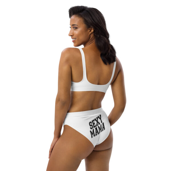 Sexy Mama High-Waisted Bikini - Recycled Polyester, Comfort Fit with Removable Pads - Image 11