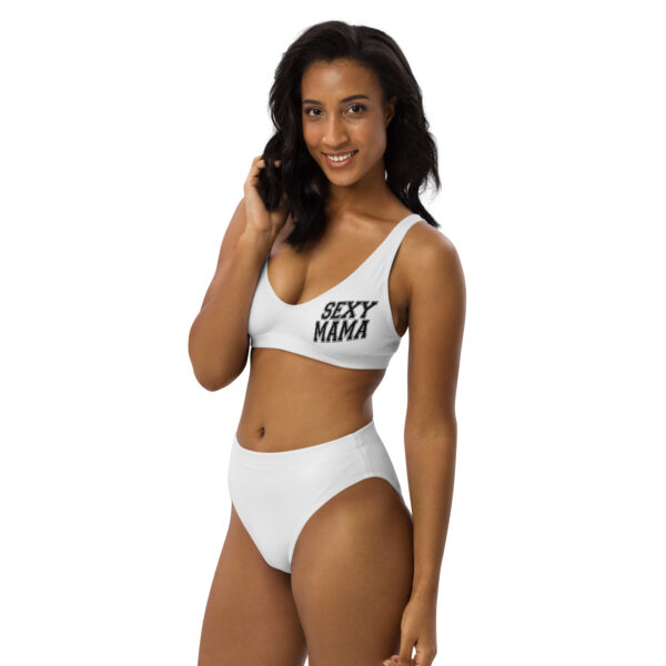 Sexy Mama High-Waisted Bikini - Recycled Polyester, Comfort Fit with Removable Pads - Image 6