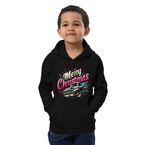 Merry Christmas - Kids Truck Unisex Hoodie | Organic Cotton & Recycled Polyester | Eco-Friendly & Cozy - Image 14