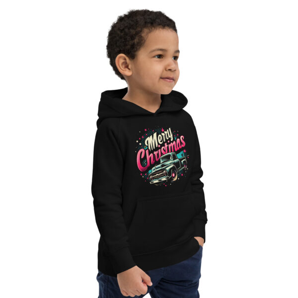 Merry Christmas - Kids Truck Unisex Hoodie | Organic Cotton & Recycled Polyester | Eco-Friendly & Cozy - Image 12