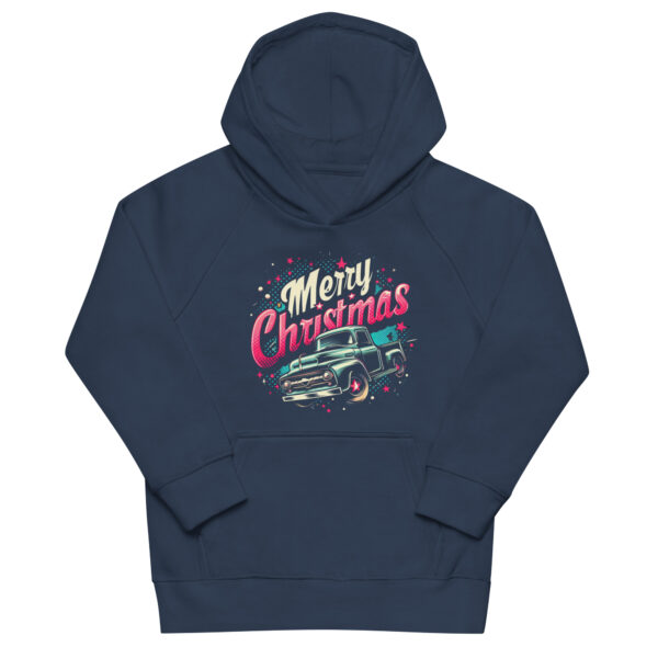 Merry Christmas - Kids Truck Unisex Hoodie | Organic Cotton & Recycled Polyester | Eco-Friendly & Cozy - Image 11