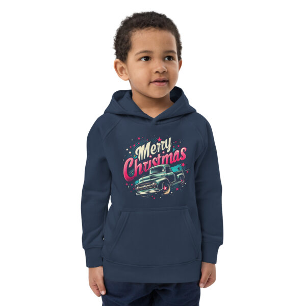 Merry Christmas - Kids Truck Unisex Hoodie | Organic Cotton & Recycled Polyester | Eco-Friendly & Cozy - Image 15