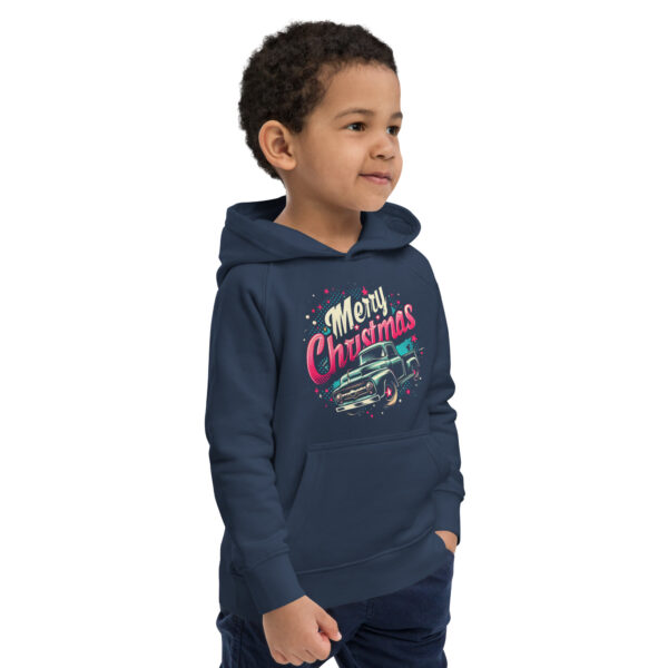 Merry Christmas - Kids Truck Unisex Hoodie | Organic Cotton & Recycled Polyester | Eco-Friendly & Cozy - Image 16