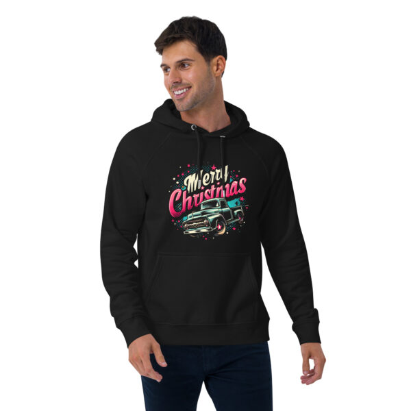 Merry Christmas Unisex Eco Raglan Hoodie | Organic Cotton Blend | Stylish & Comfortable - Image 22