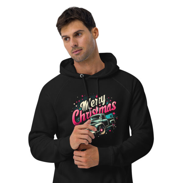 Merry Christmas Unisex Eco Raglan Hoodie | Organic Cotton Blend | Stylish & Comfortable - Image 23
