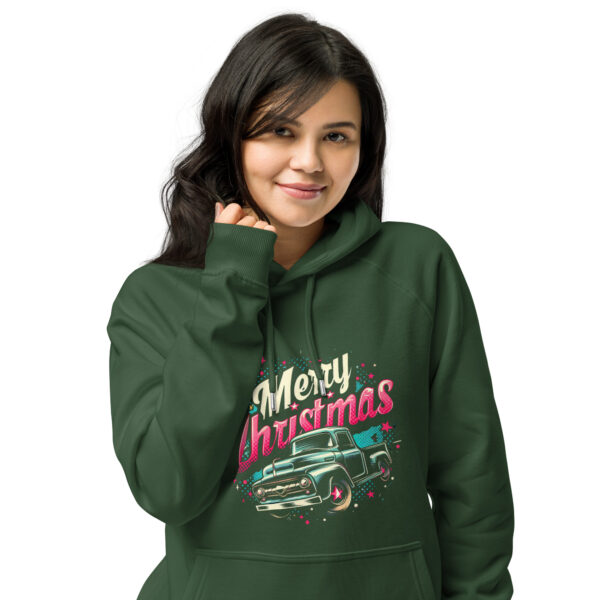Merry Christmas Unisex Eco Raglan Hoodie | Organic Cotton Blend | Stylish & Comfortable - Image 20