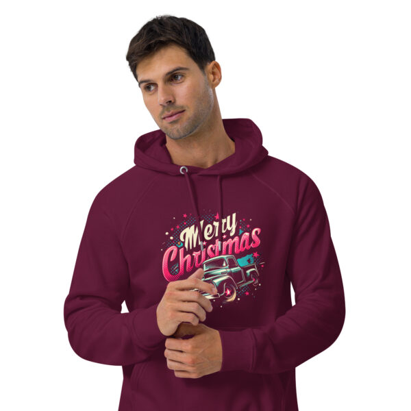 Merry Christmas Unisex Eco Raglan Hoodie | Organic Cotton Blend | Stylish & Comfortable - Image 27
