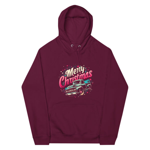 Merry Christmas Unisex Eco Raglan Hoodie | Organic Cotton Blend | Stylish & Comfortable - Image 14