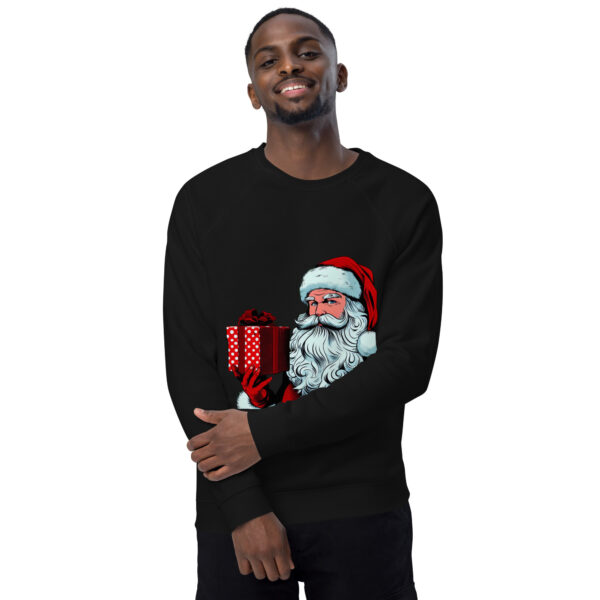 Merry Christmas Vintage Santa Sweatshirt - Organic Unisex Comfort - Image 3