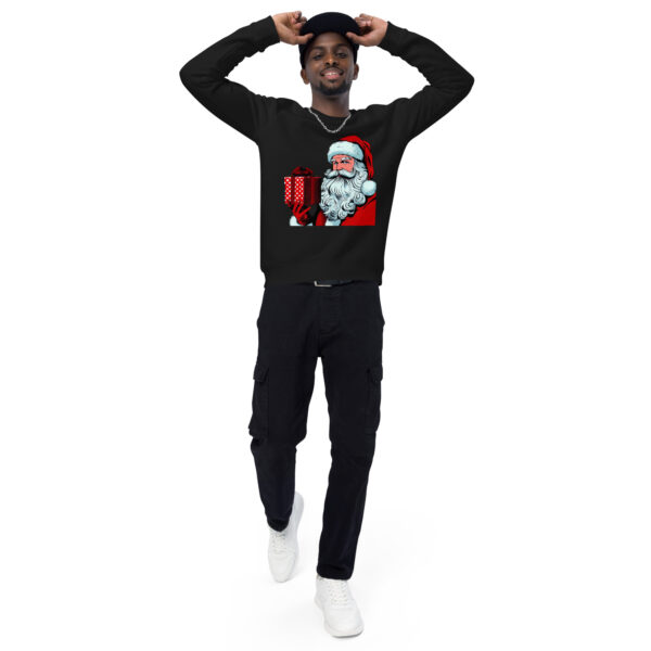 Merry Christmas Vintage Santa Sweatshirt - Organic Unisex Comfort - Image 4