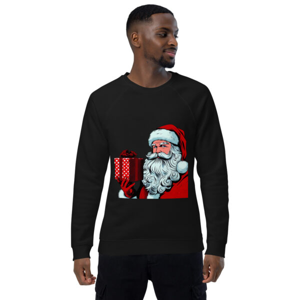 Merry Christmas Vintage Santa Sweatshirt - Organic Unisex Comfort - Image 2