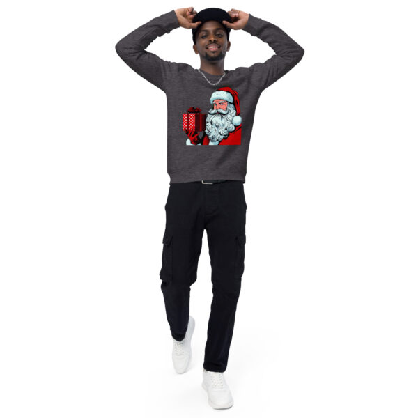 Merry Christmas Vintage Santa Sweatshirt - Organic Unisex Comfort - Image 7