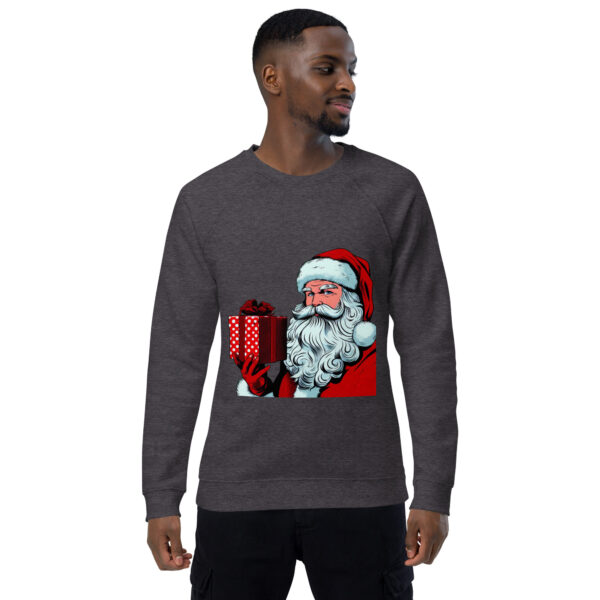 Merry Christmas Vintage Santa Sweatshirt - Organic Unisex Comfort - Image 5