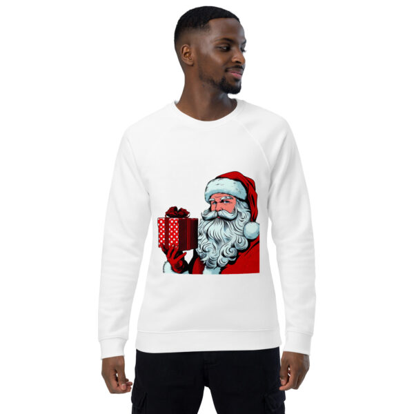 Merry Christmas Vintage Santa Sweatshirt - Organic Unisex Comfort - Image 9