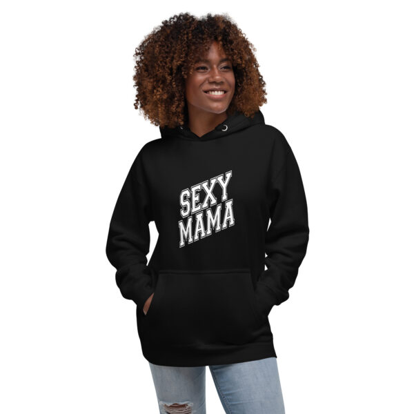 Sexy Mama One-Piece Hoodie - Classic Cotton-Blend Streetwear with Cozy Hood and Pouch Pocket