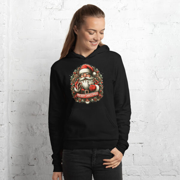 Merry Christmas - Vintage Santa Boyfriend and Girlfriend Hoodie - Image 2