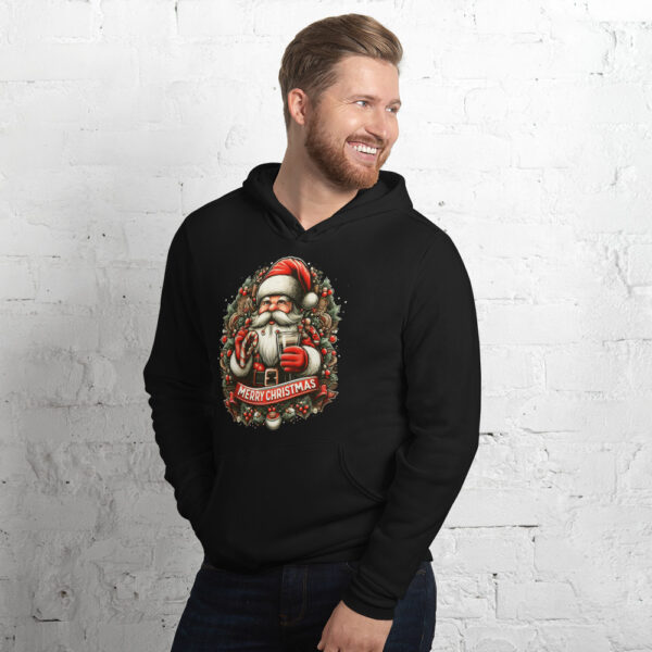 Merry Christmas - Vintage Santa Boyfriend and Girlfriend Hoodie - Image 7