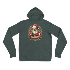 Merry Christmas - Vintage Santa Boyfriend and Girlfriend Hoodie