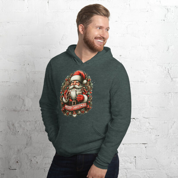 Merry Christmas - Vintage Santa Boyfriend and Girlfriend Hoodie - Image 25