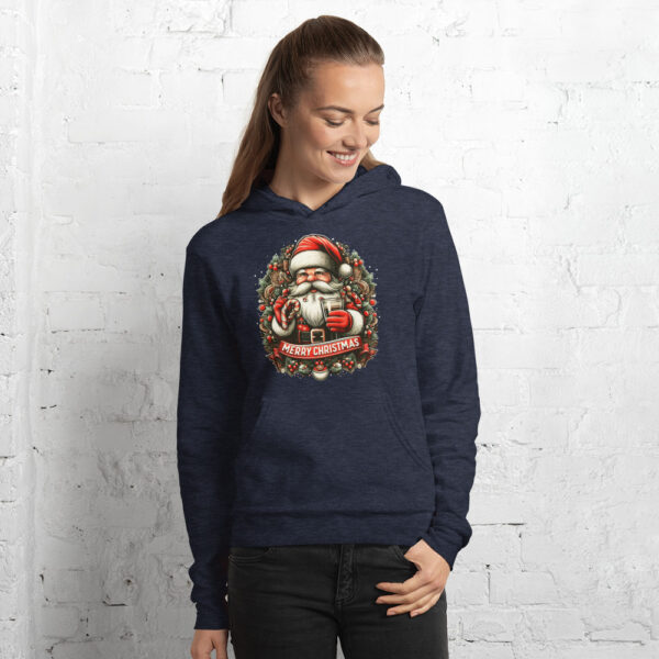 Merry Christmas - Vintage Santa Boyfriend and Girlfriend Hoodie - Image 14