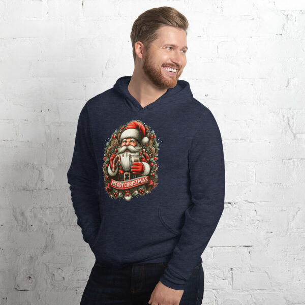 Merry Christmas - Vintage Santa Boyfriend and Girlfriend Hoodie - Image 16