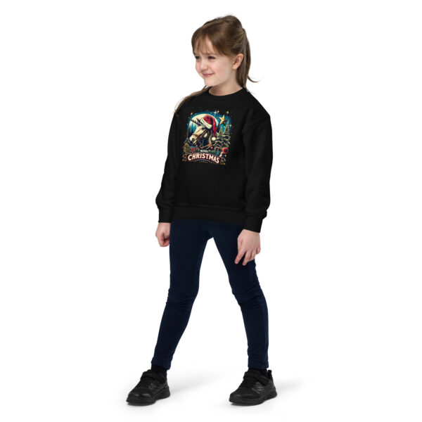 Merry Christmas Unicorn Kids Crewneck | Soft Fleece Unisex Sweatshirt | OEKO-TEX Certified - Image 5