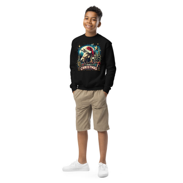 Merry Christmas Unicorn Kids Crewneck | Soft Fleece Unisex Sweatshirt | OEKO-TEX Certified - Image 7