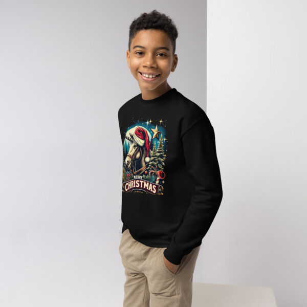 Merry Christmas Unicorn Kids Crewneck | Soft Fleece Unisex Sweatshirt | OEKO-TEX Certified - Image 6