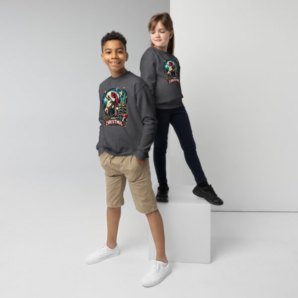 Merry Christmas Unicorn Kids Crewneck | Soft Fleece Unisex Sweatshirt | OEKO-TEX Certified - Image 33