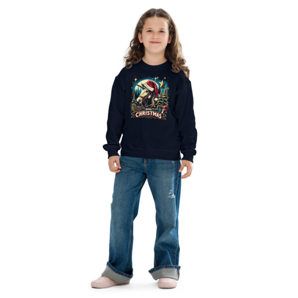 Merry Christmas Unicorn Kids Crewneck | Soft Fleece Unisex Sweatshirt | OEKO-TEX Certified - Image 8