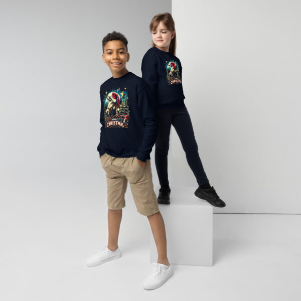 Merry Christmas Unicorn Kids Crewneck | Soft Fleece Unisex Sweatshirt | OEKO-TEX Certified - Image 10