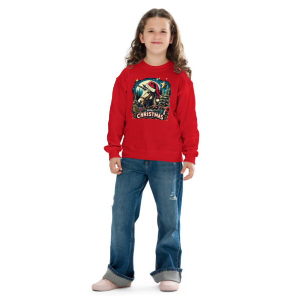 Merry Christmas Unicorn Kids Crewneck | Soft Fleece Unisex Sweatshirt | OEKO-TEX Certified - Image 26