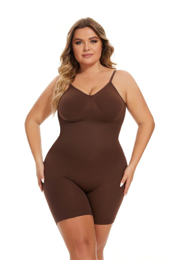 Seamless Waist-Cinching and Hip-Lifting Backless Shapewear Jumpsuit - Slimming Bodysuit for Women