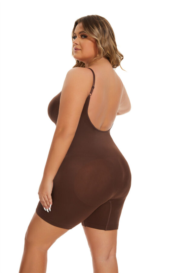 Seamless Waist-Cinching and Hip-Lifting Backless Shapewear Jumpsuit - Slimming Bodysuit for Women - Image 2